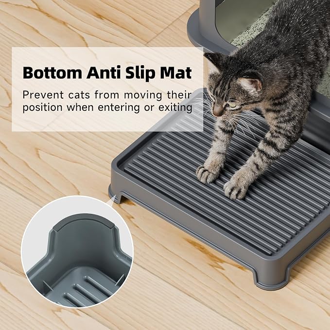 Cat Ramp for Litter Box Elevated Litter Ramp for Cat Litter Boxes, Washable - Image 6