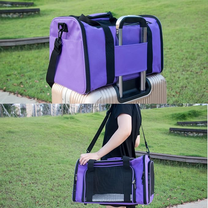 Soft Sided Carrier for Small Medium Cats Dogs, Removable Pad Collapsible Travel - Image 9