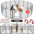 Dog Playpen Outdoor, 16 Panels 40" High Metal Dog Fence by VISCOO