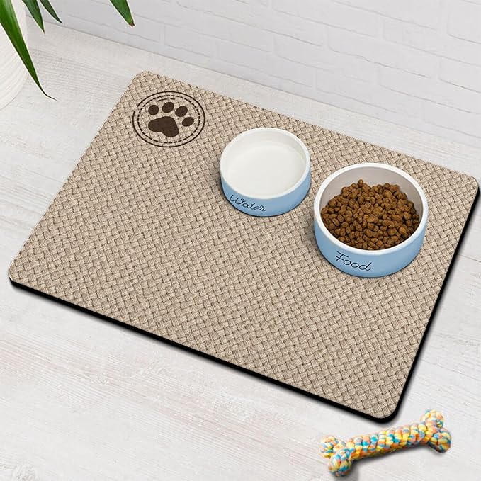 Pet Feeding Mat for Floors Waterproof Dog Mat for Food and Water Absorbent - Image 8