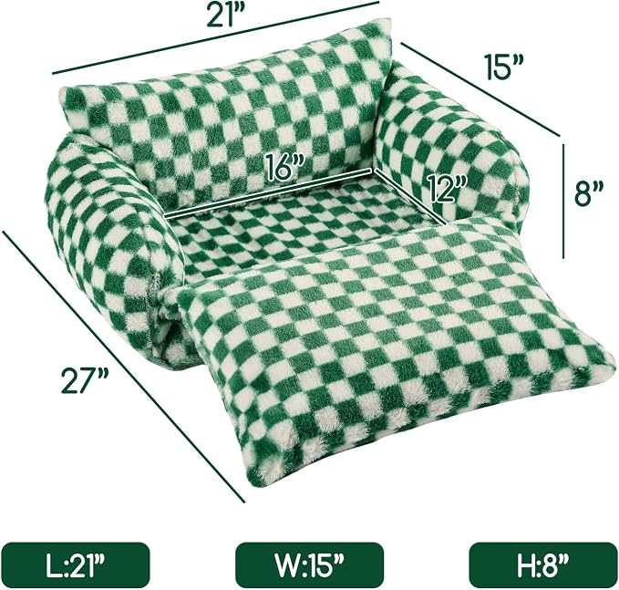 Hollypet Cat Bed Fluffy Plush Mutifuctional Double-Layer Soft Pet Couch - Image 3
