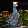 Solar Garden Statue Goose Figurine – Outdoor Decoration by Fashionoda