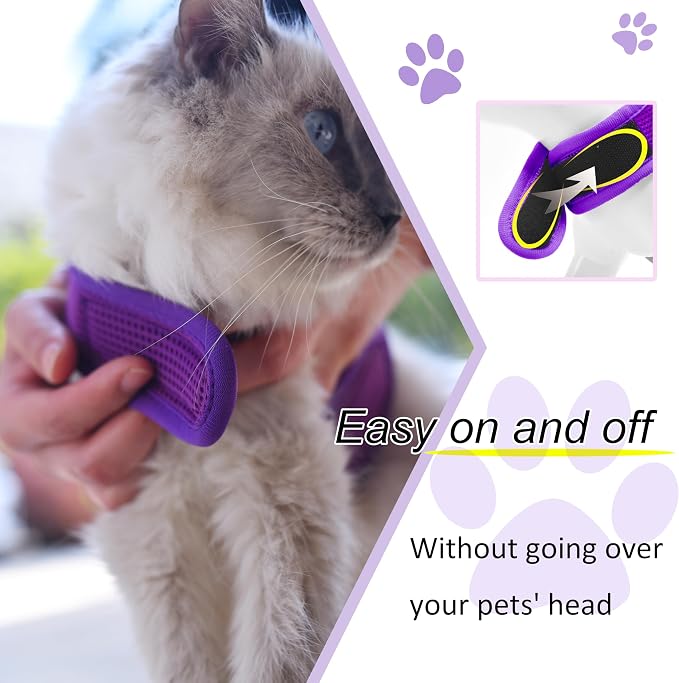Kitty Harness and Leash for Walking Escape Proof Breathable Mesh Fabric - Image 6