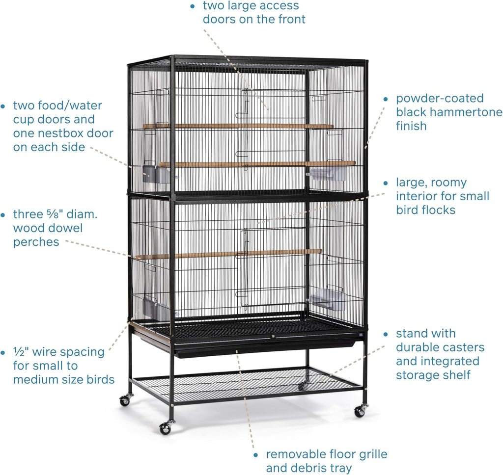 Prevue Pet Products Steel Bird Flight Cage with Wheels - GlobalHabitat Supply