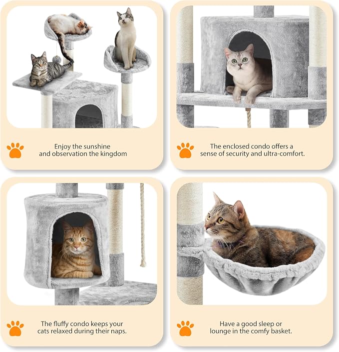 Yaheetech 79 inches Cat Tree Multi-Level Cat Tower - Image 3