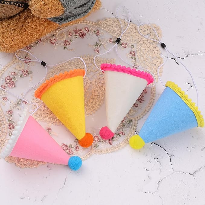 20 Pcs Dog Birthday Hat Set for Small Medium Dogs Cat Puppies, Mini Party Hat - Image 4