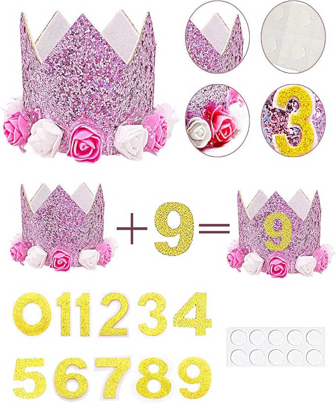 PET SHOW Pink Crown Hat Dog Birthday Party Supplies - Image 5