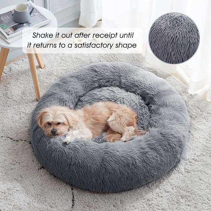 WESTERN HOME WH Calming Dog & Cat Donut Cuddler, Anti-Anxiety Warming Cozy Soft - Image 4