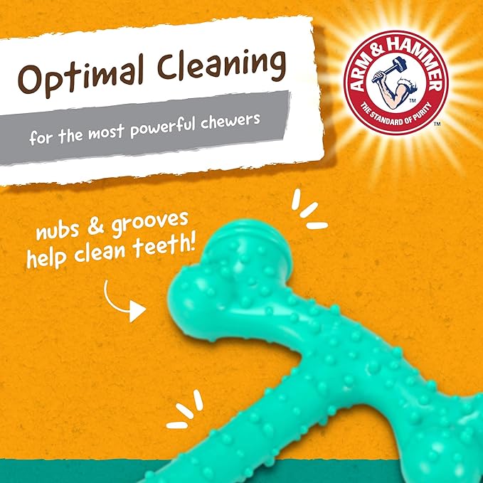Arm & Hammer Nubbies T-Bone Dental Dog Chew Toy - Image 3
