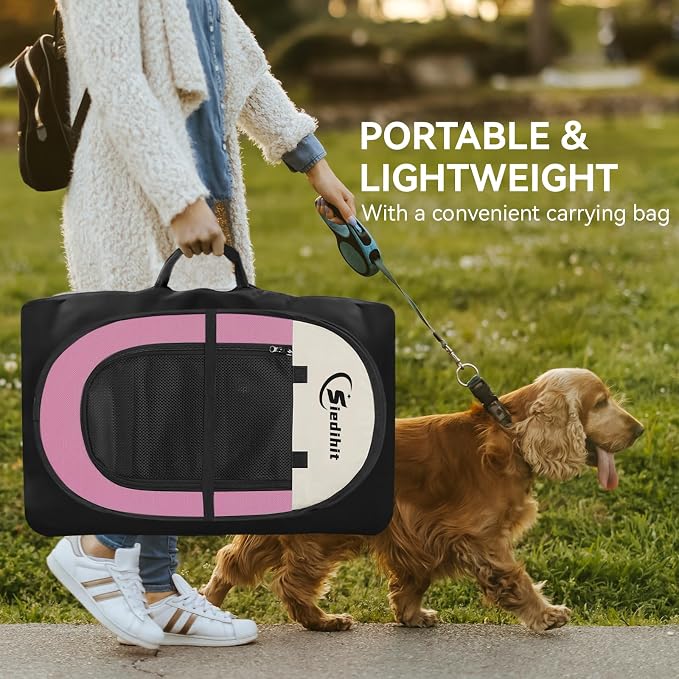 Pink Puppy Playpen for Middle Dog Cat, Dog Tent Crates Cage Indoor/Outdoor - Image 6