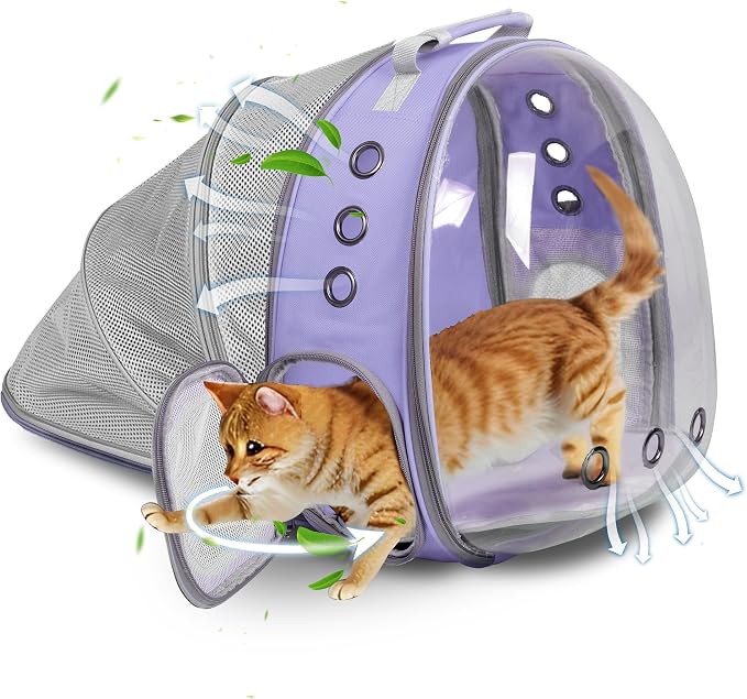 Cat Backpack Carrier Back Expandable Bubble Pet Carrier Backpack by TOYSINTHEBOX