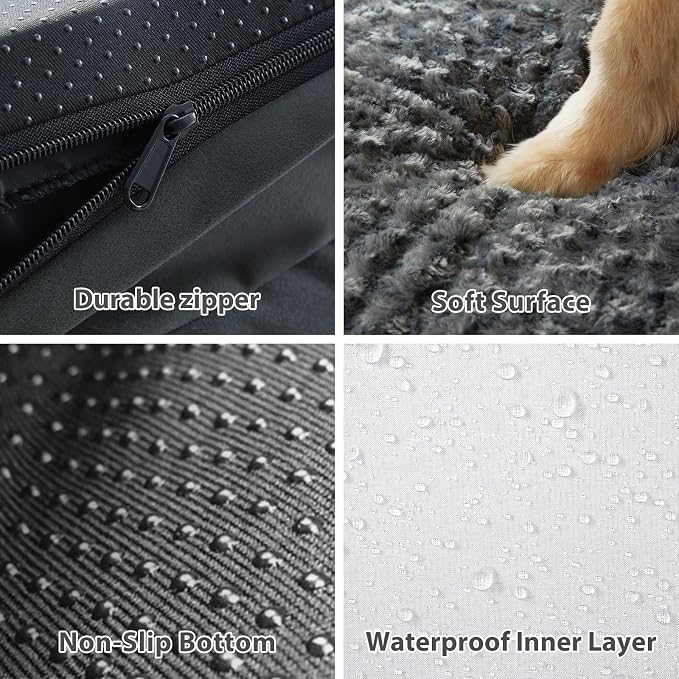 BFPETHOME Extra Large Orthopedic Dog Bed, L-Shaped Pet Bed - Image 4