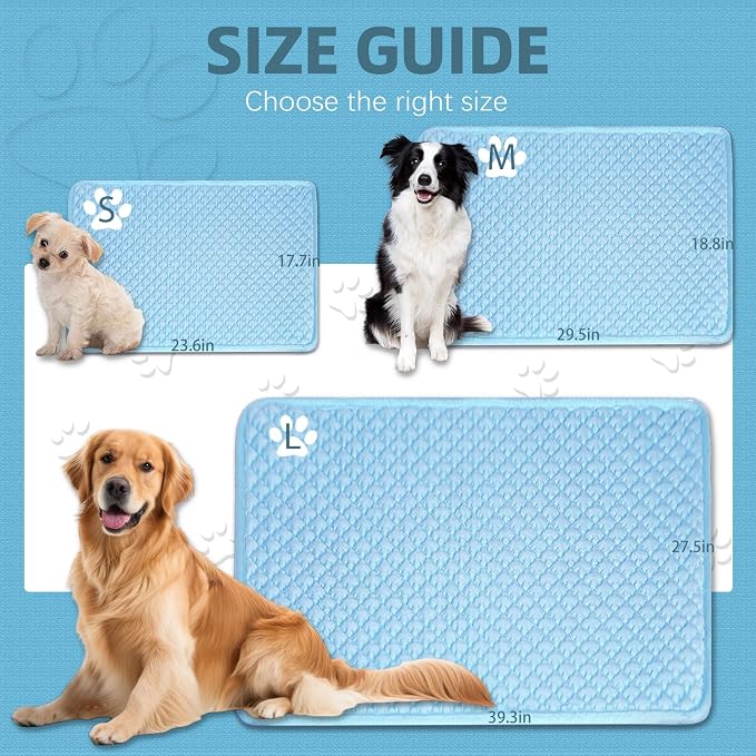 SOMOYA Dogs Cooling Mat Pet Cool Pads Blanket Sleeping Kennel Mat, Washable Ice - Image 4