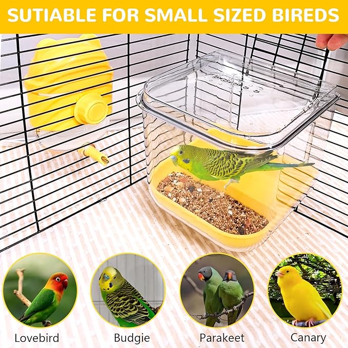 Bird Bath for Cage Bird Shower Bath Parrot Cage Feeder Cage Accessories - Image 4