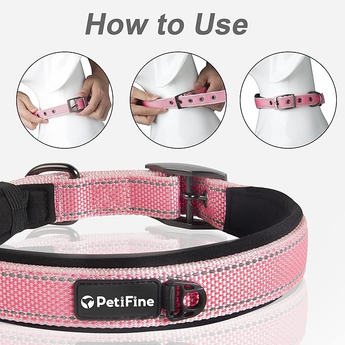 PetiFine Neoprene Padded Dog Collar, Heavy Duty Comfort Dog Collar - Image 6