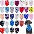 30 Pcs Paw Print Dog Bandanas for Small Dogs Stitch Dog Bandanas Bulk Polyester by Bestwishforyou