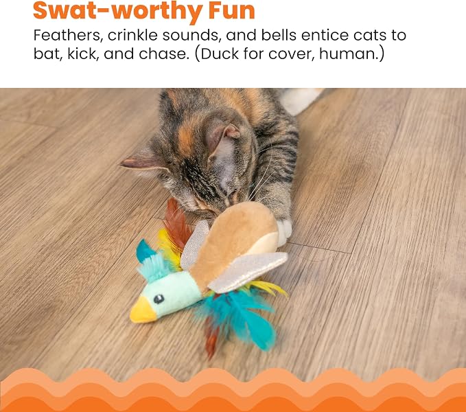 Catstages Flapperz Duck Plush Interactive Catnip Cat Toy - Image 2