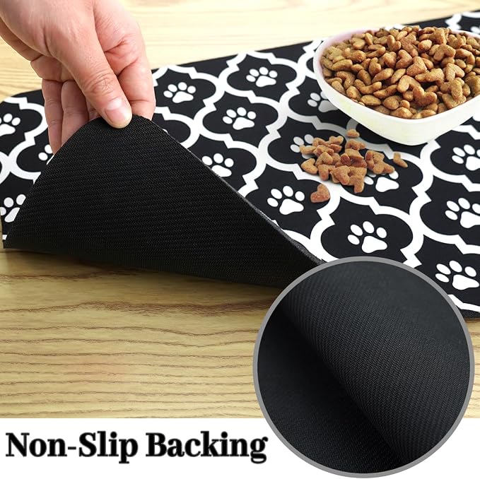 Dog Food Mat 12X20 Inch Pet Feeding Absorbent Mats - Image 5