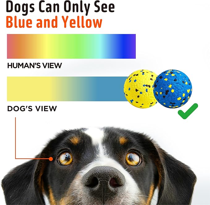 3.9'' Dog Balls Tennis Ball for Aggressive Chewers, Atom Teething Balls Dog - Image 3