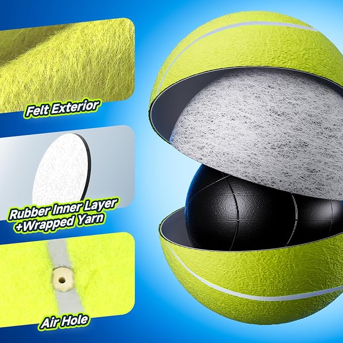 HETOO Giant Tennis Balls for Dogs: 9.5 inch Large Dog Toys- Outdoor Herding Dog - Image 3