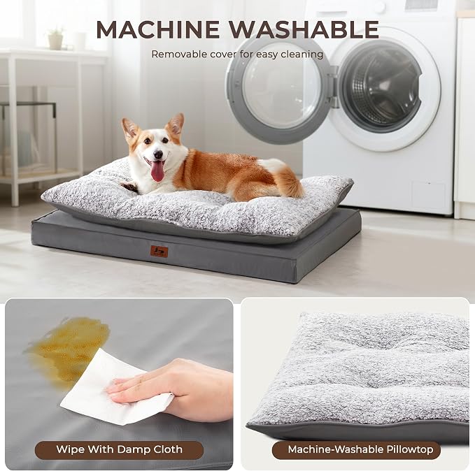 2-Pack Waterproof Dog Bed Medium Size Dogs, Plush Cushion & Orthopedic - Image 7