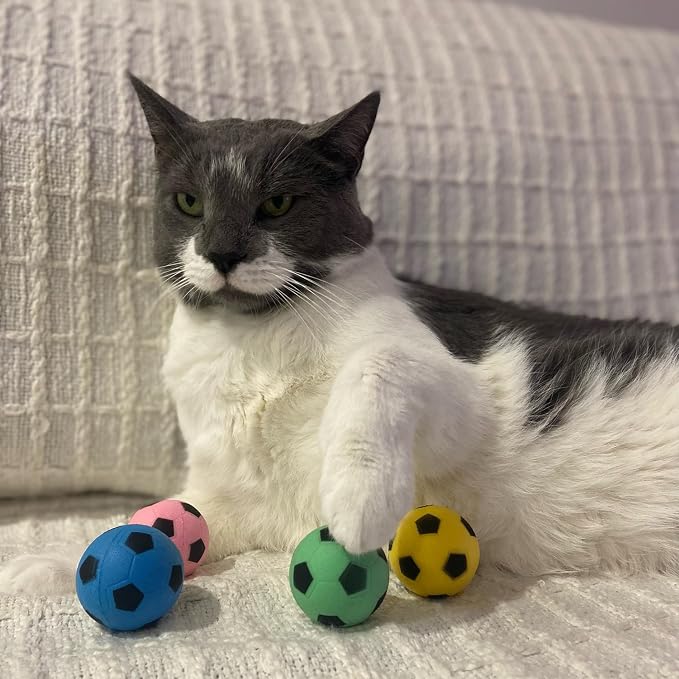 SPOT Sponge Soccer Ball Cat Toys - Image 2