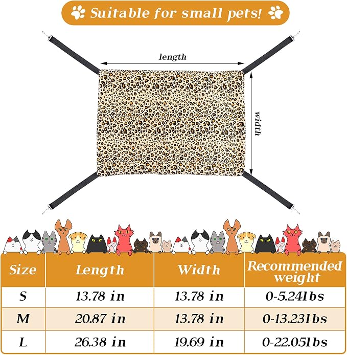 Jetec 2 Pack Cat Hammock for Cage, Catio Accessories Reversible Soft Cats Bed - Image 3