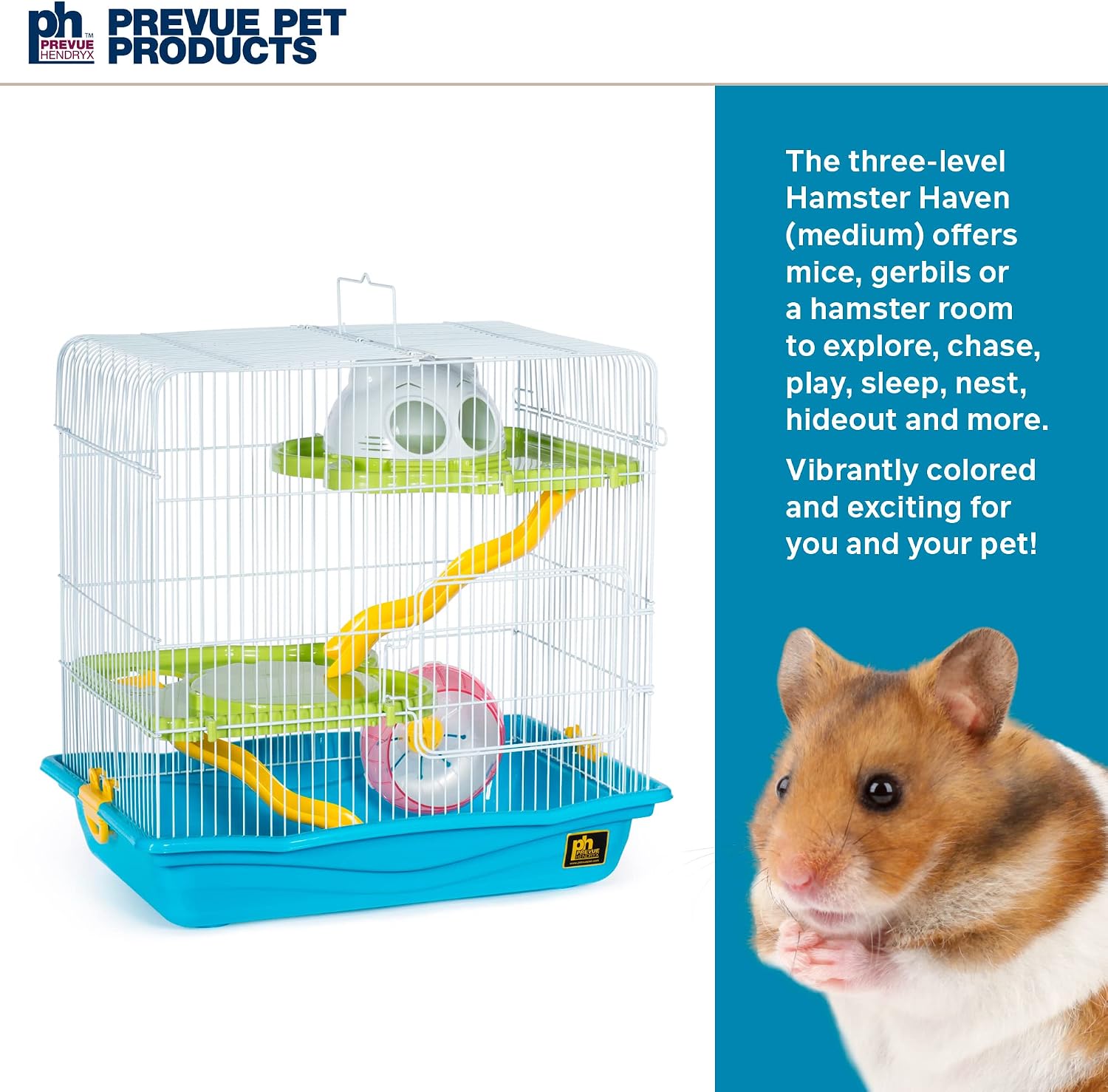 Prevue Pet Products Hamster Medium Haven, Blue - GlobalHabitat Supply