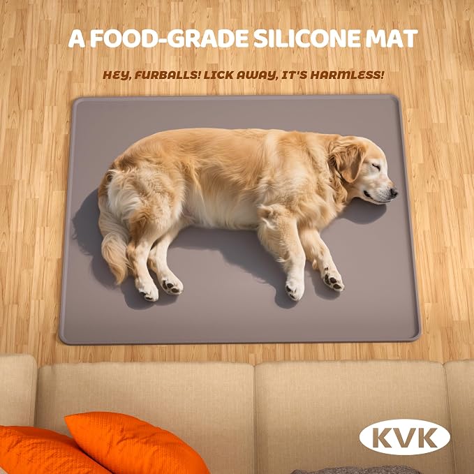 Extra Extra Large Silicone Dog Food Mat 39.4×43.3in and 128oz Silicone Bag Set - Image 3