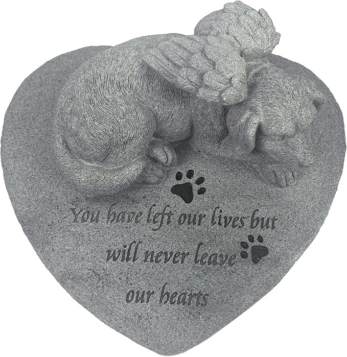 Angel Dog Pet Memorial Stone, Outdoor Decor, Pet Loss Headstone, Memorial - Image 4