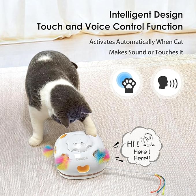 ORSDA Cat Toys for Indoor Cats, 4 in 1 Interactive Automatic Kitten Toys Hide - Image 5
