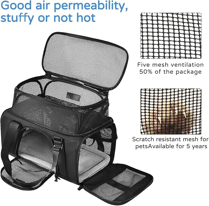 Airline Approved Pet Carrier, Collapsible Cat Carrier, Expandable Dog Carrier - Image 3