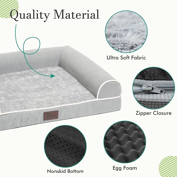 Orthopedic Dog Beds for Large Dogs, Waterproof Lined Egg Crate Foam Pet Bed Mat - Image 4