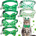 Hsei 6 Pcs St. Patrick's Day Cat Collar Bulk by Hsei
