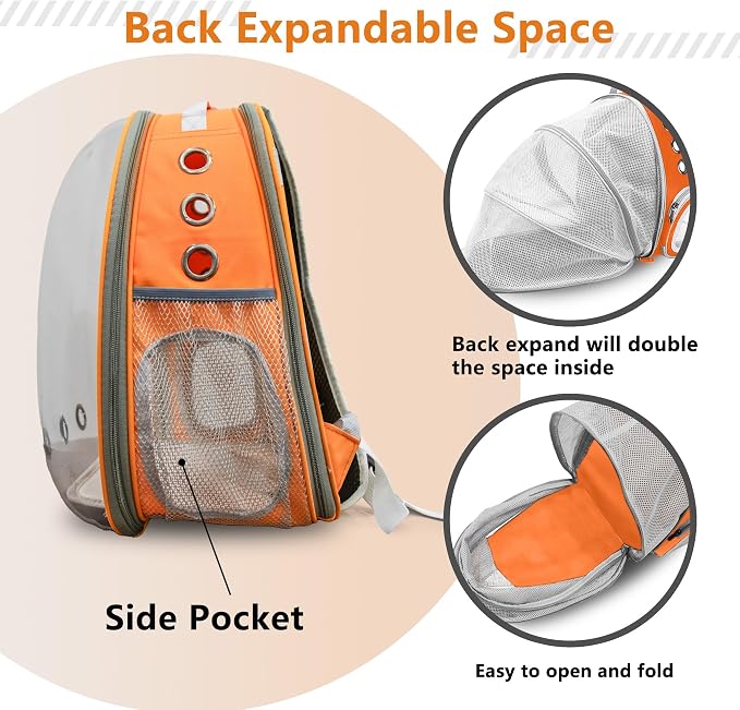Cat Backpack Carrier Back Expandable Bubble Pet Carrier Backpack - Image 3