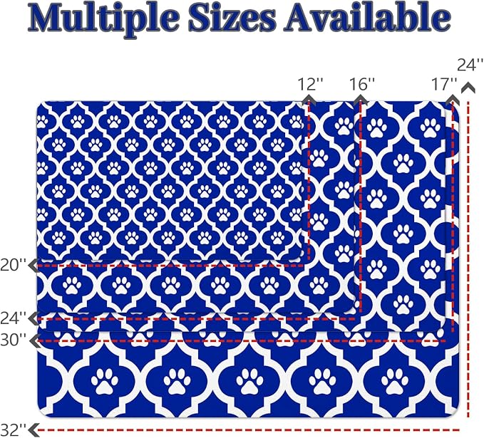 Dog Food Mat 16X24 Inch Pet Feeding Absorbent Mats - Image 4