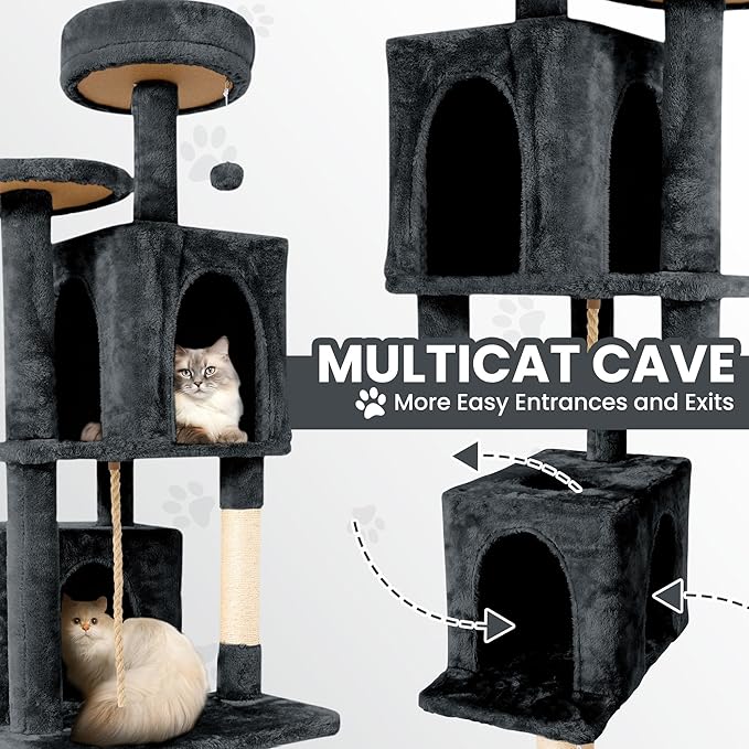 58.5inch Large Cat Tree Tower Condo - Image 3