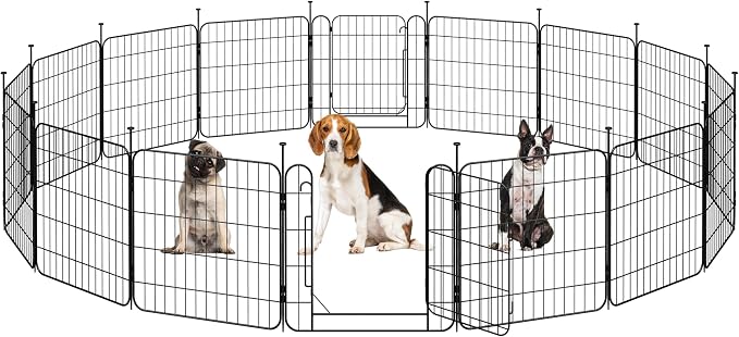 Yaheetech Expandable Dog Playpen, 16 Panel 24 inch Puppy Playpen by Yaheetech