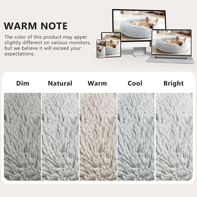 MIXJOY Calming Cat Beds for Indoor Cats, Fluffy Small Cat Cuddler Bed, - Image 5