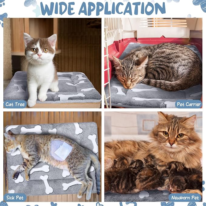 VitalCozy 2 Pack Self Warming Cat Mat Self Heating Pad Bed Reversible Machine - Image 4