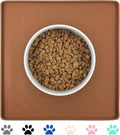 Ptlom Pet Placemat for Dog and Cat, Waterproof Silicone Pet Feeding Bowl Mats by PTLOM