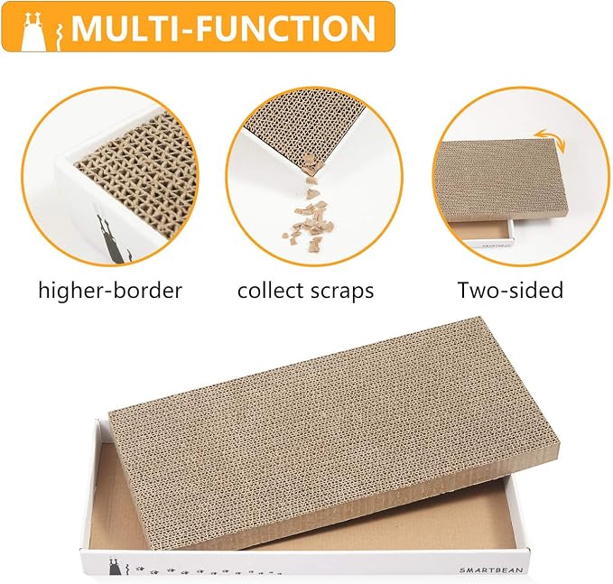 Cardboard Scratcher Pad Scratching post:Smartbean Cat Scratch Pad, Cat - Image 2