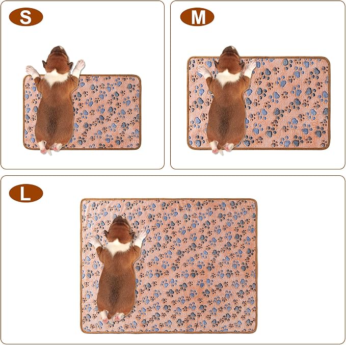 1 Pack 3 Blankets Super Soft Fluffy Premium Fleece Pet Blanket Flannel Paw - Image 2