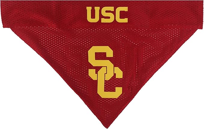 Pets First Collegiate Pet Accessories, Reversible Bandana, USC Trojans Size - Image 2