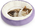 Love's cabin Round Donut Cat and Dog Cushion Bed, 20in Pet Bed by Lovescabin