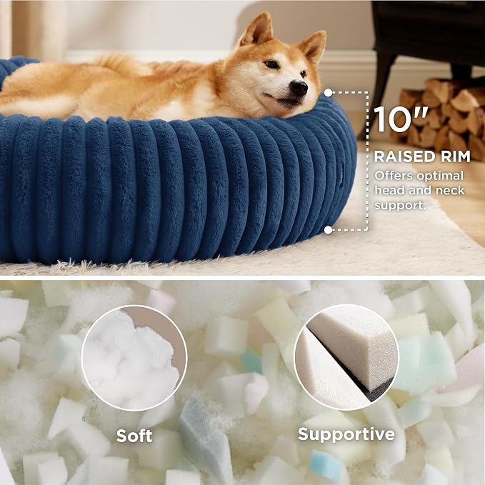 Bedsure ComfyFleece™ Donut Large Dog Bed - Image 2
