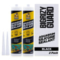 Aquarium Silicone Sealant Black 2x10.14 Fl oz Cartridge by BIGRIZYGUARD