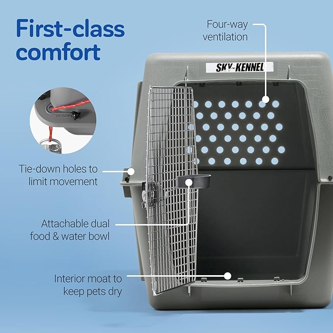 Petmate Sky Kennel IATA Airline Compliant Plastic Dog Crate - Image 5