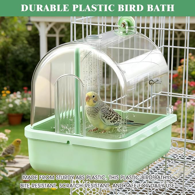 Pacify Automatic Bird Bath for Cage, Hanging Bird Shower - Image 5