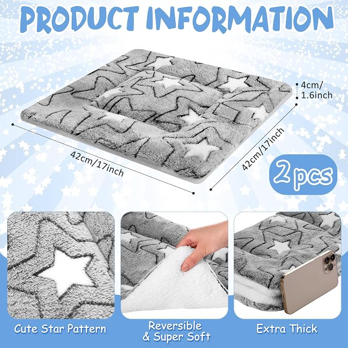 VitalCozy 2 Pack Self Warming Cat Mat Self Heating Pad Bed Reversible Machine - Image 5